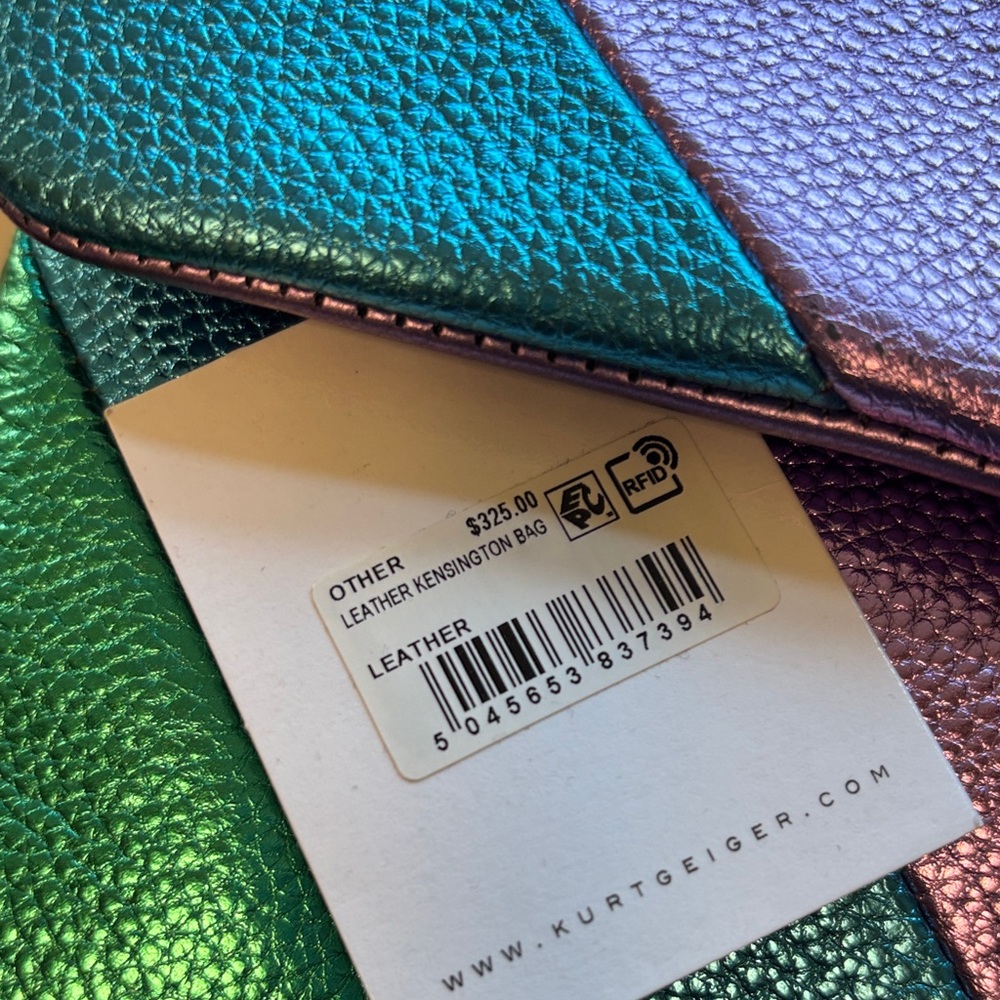 Kurt Geiger Leather Multicolor Striped Women's Bag - Picture 6 of 9